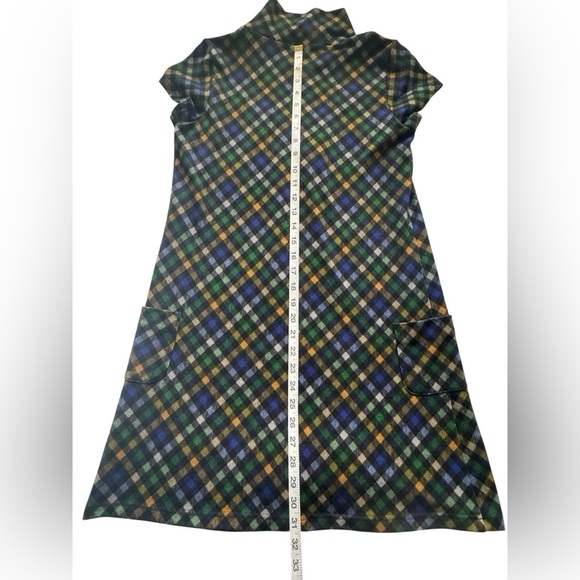 Funky People Short Sleeve Mock Neck BOHO Preppy Dress Pockets Size Medium - Picture 10 of 12